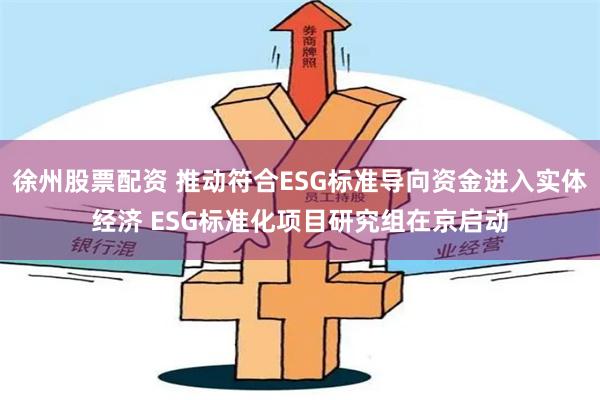 徐州股票配资 推动符合ESG标准导向资金进入实体经济 ESG标准化项目研究组在京启动